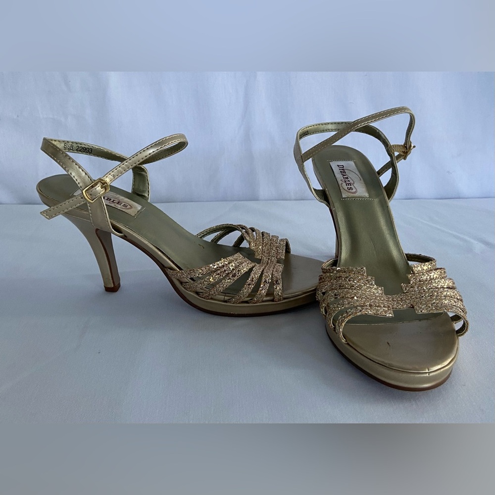 Shimmering champagne heels